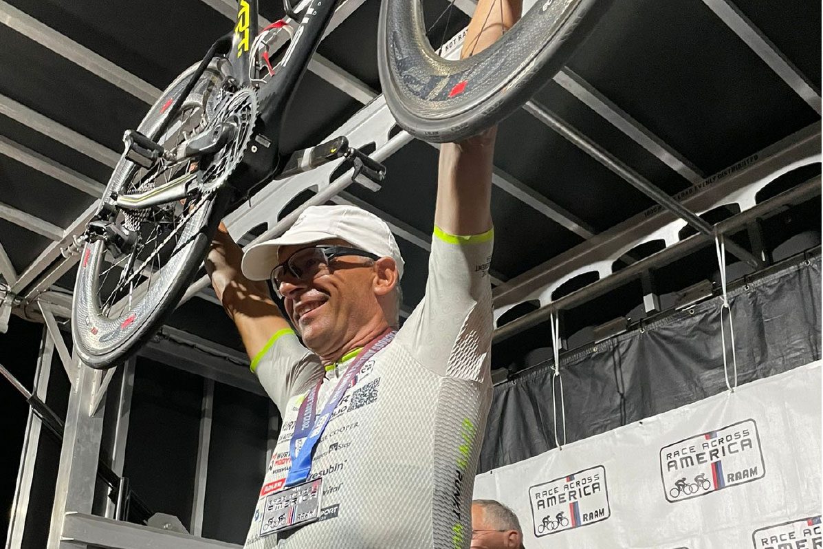 Kurt Matzler completed Race Across America bicycle race